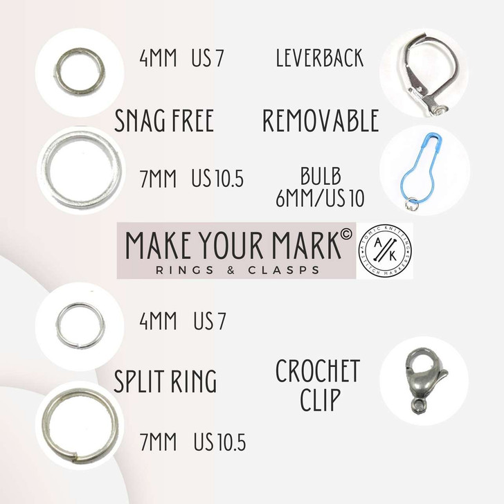 Witch Stitch Markers - Pink & Purple Spectrum