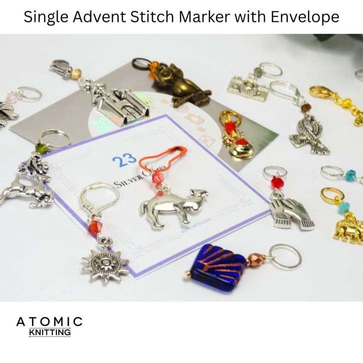 Single Advent Stitch Marker with Envelope