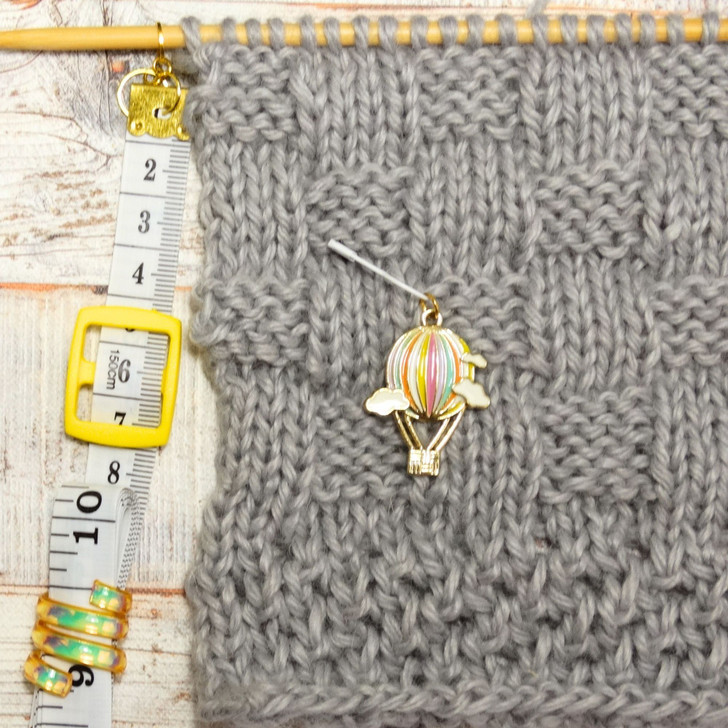 Knitting Measure as You Work Tool Dual Rings | Tape Measure with Removable Stitch Marker