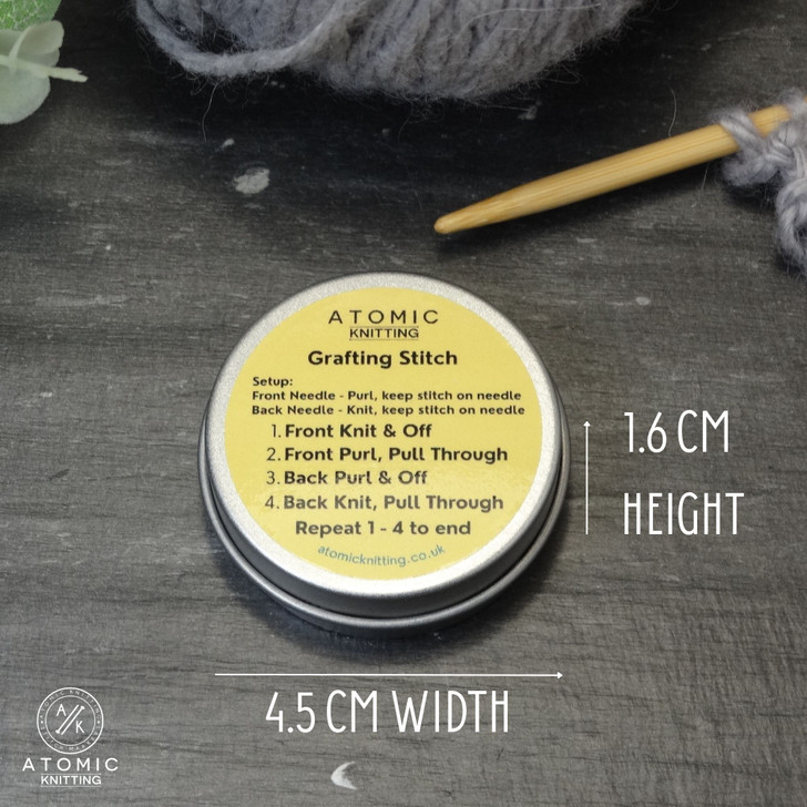 Kitchener Stitch Little Circular Tin - Yellow - TIN ONLY