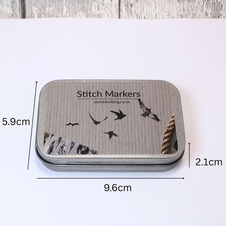 Birds Stitch Marker Tin - tin only