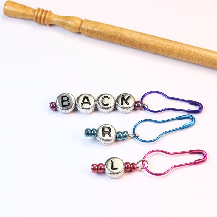 Back, Left, Right - Metallics - Instruction Knitting Abbreviation Stitch Markers