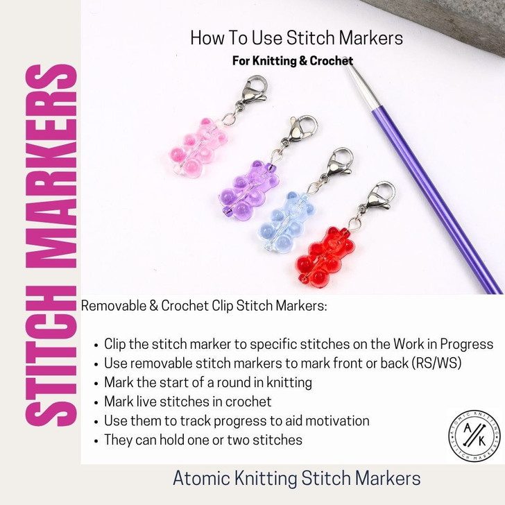 How to use stitch markers in knitting and crochet