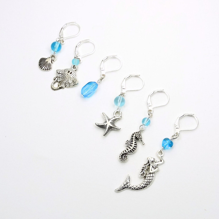 Ocean Mermaid Stitch Markers - Set of 6