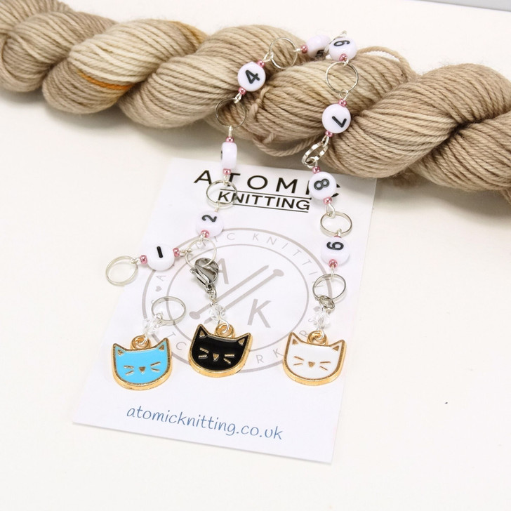 Cats Counter Chain | Numbered Row Counter - SIZE 4mm OR 7mm