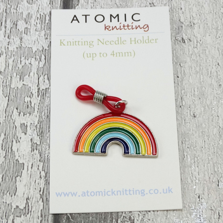 Rainbow Enamel Knitting Needle Holder (Up to 4mm Needles)