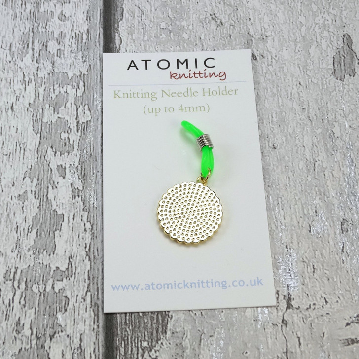 Green Marguerite Flower Enamel Knitting Needle Hugger (Up to 4mm Needles)