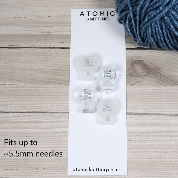 Limited Edition - 5.5mm Spring Cord Lock Set x 4 | Clear Frost