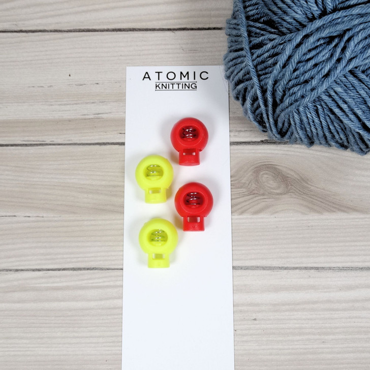 4 '1991' MIX Stitch Locker Cord Stop for Circular Knitting Needles up to 5.5mm | Atomic Knitting