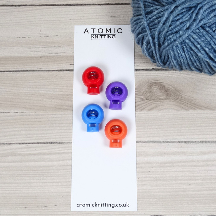 4 '1992' MIX Stitch Locker Cord Stop for Circular Knitting Needles up to 5.5mm | Atomic Knitting