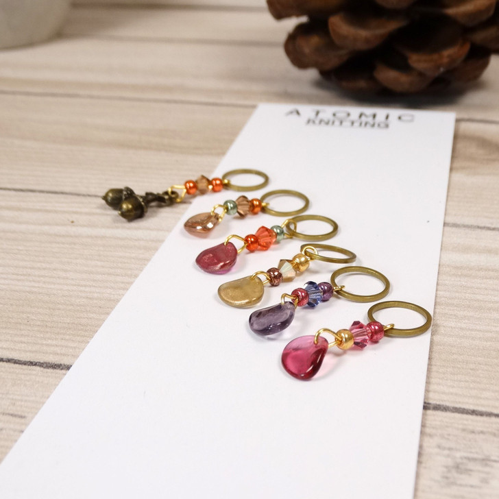 Woodland Bronze Row Counter Chain and Stitch Markers