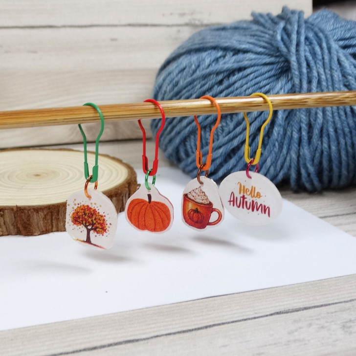 Autumn Hints Collection – Handmade Stitch Markers