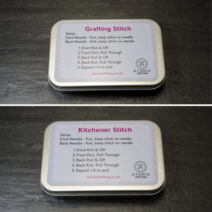 Grafting Stitch Instruction Sticker Light Blue with Pink | 1 Sticker Only