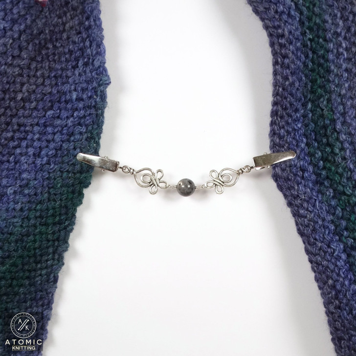 Larvikite Cardigan Clip Fastener