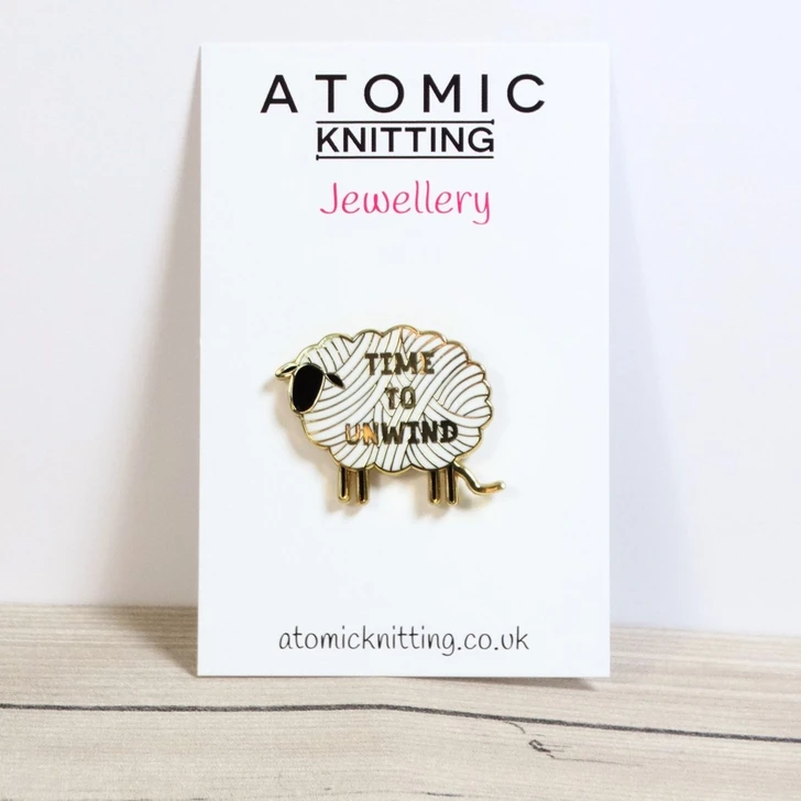 Time to Unwind Sheep Enamel Pin Badge