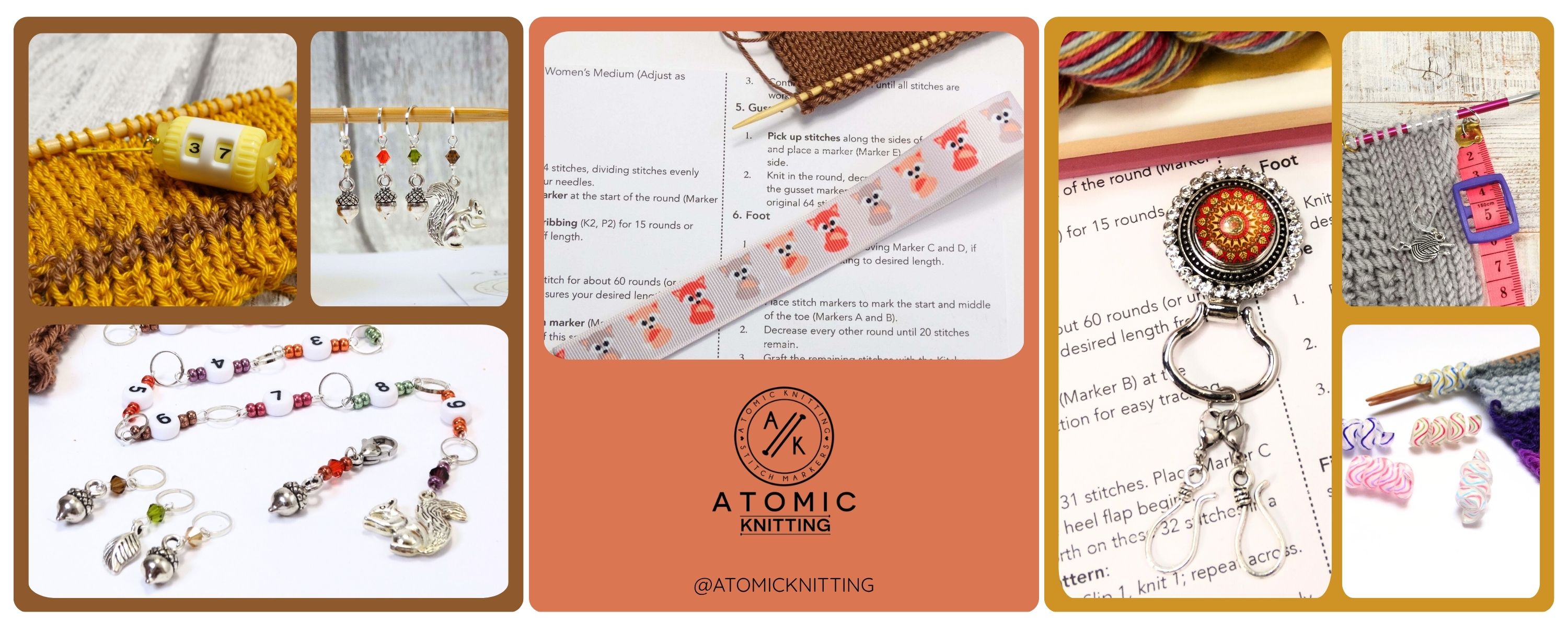 Atomic Knitting Stitch Markers &amp; Knitting Gifts