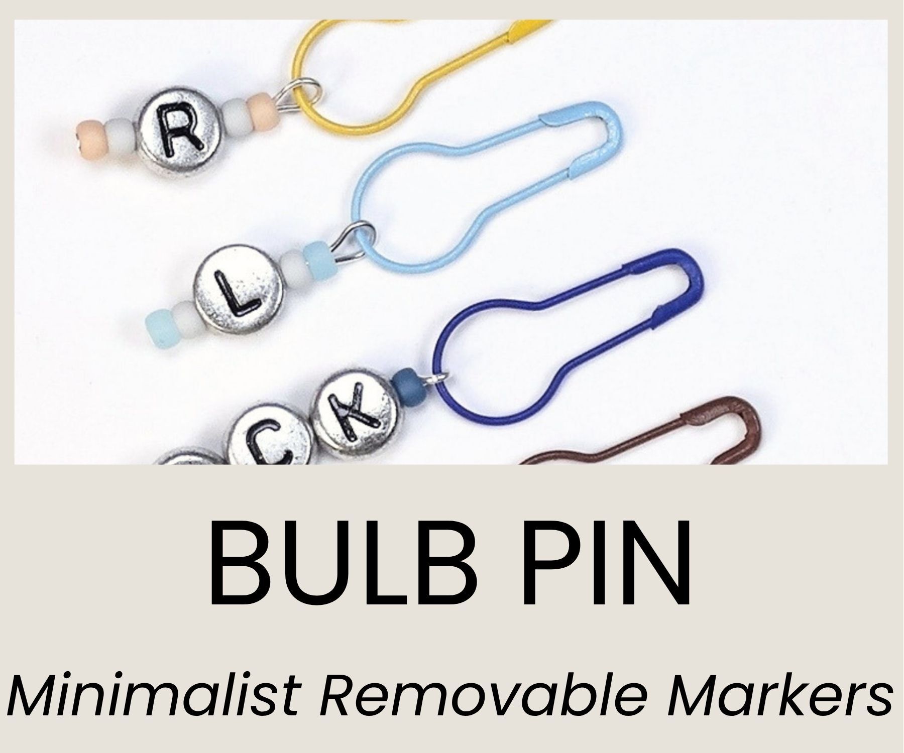 Simple bulb pins for use as stitch markers or stitch holders