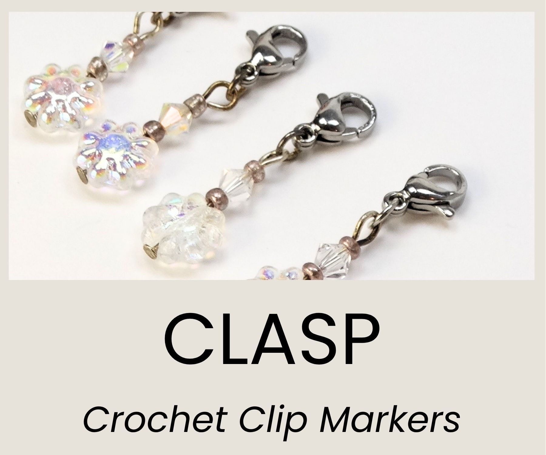 Crochet clip stitch markers to clip to stitches
