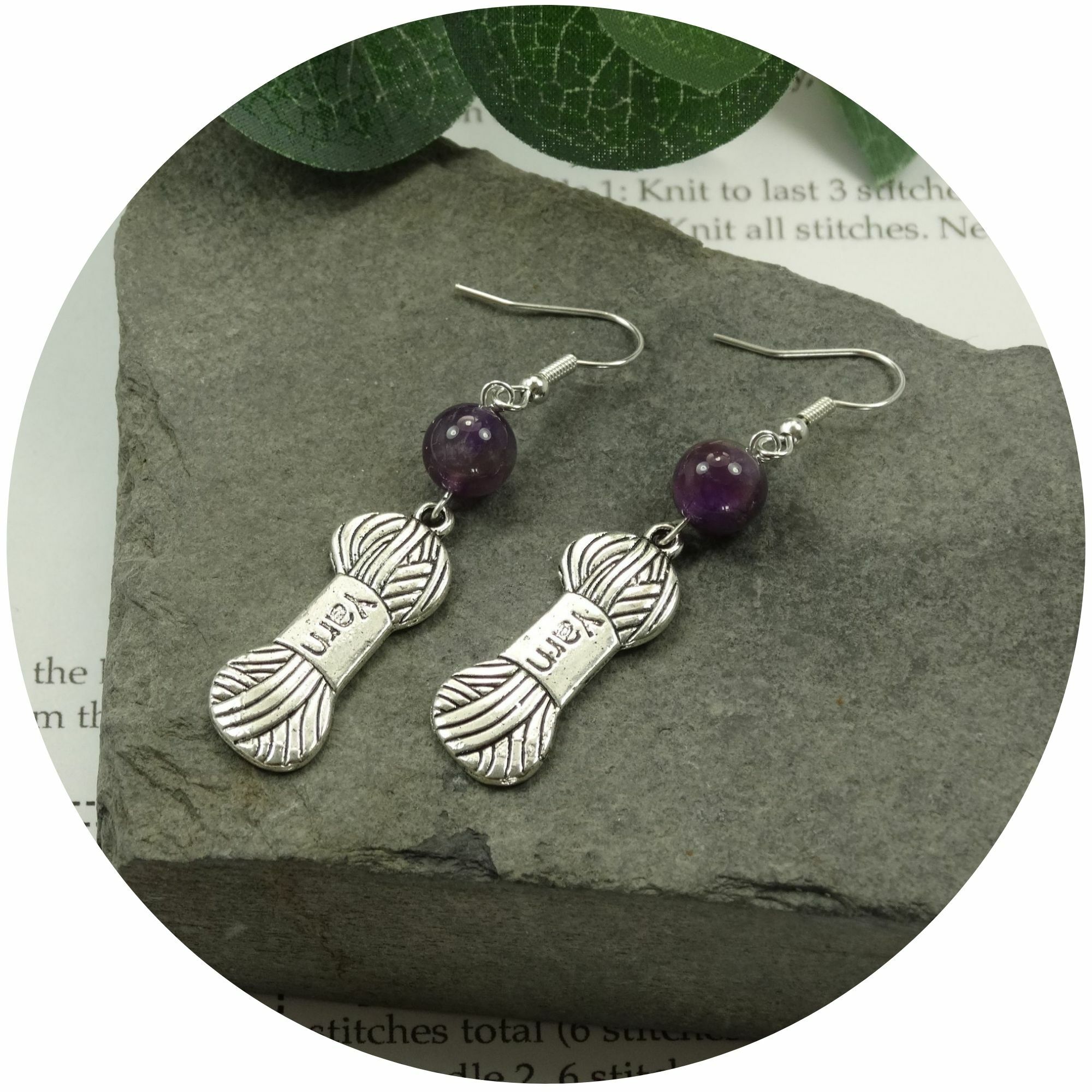 Knitting Themed Earrings