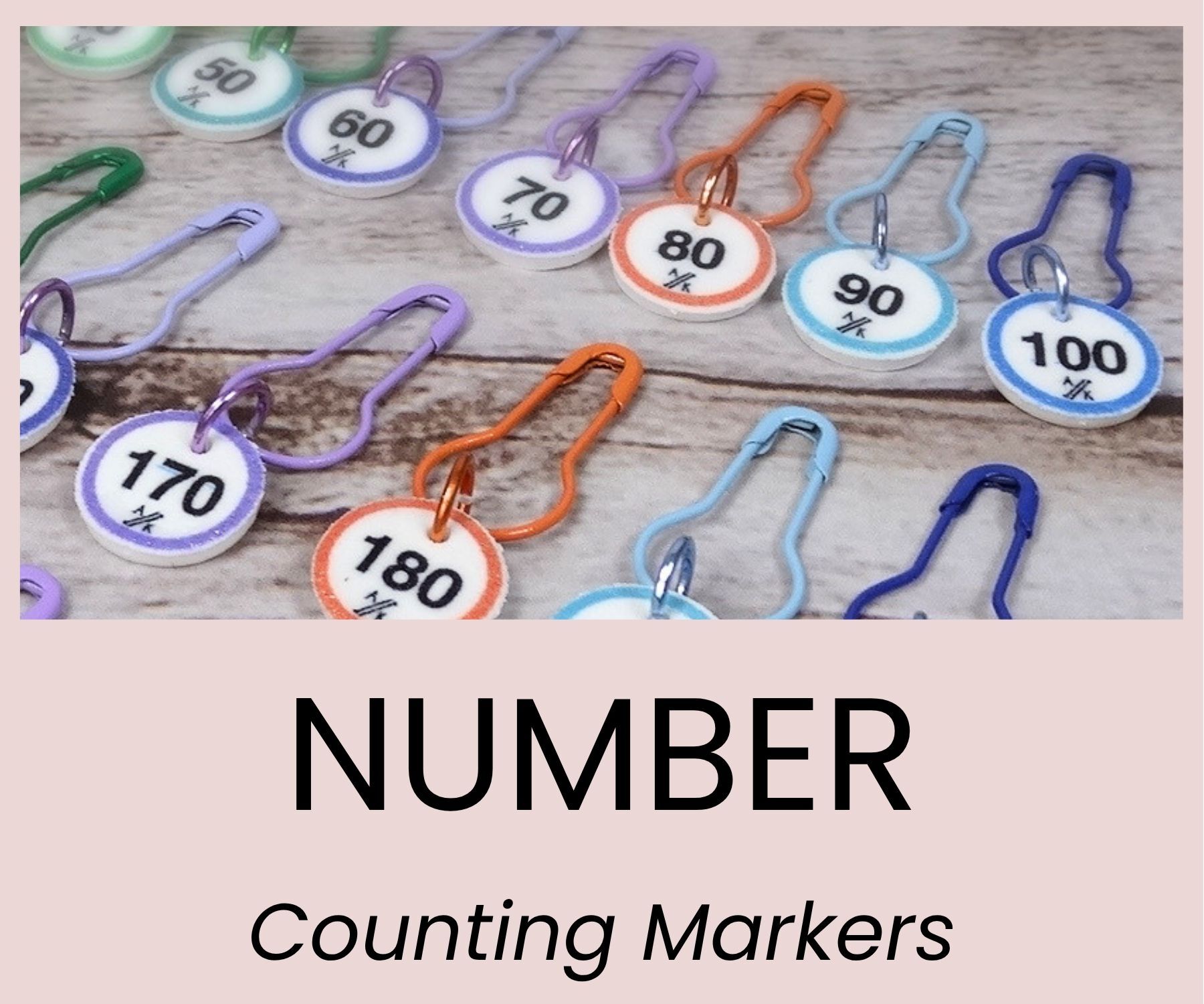 Stitch Markers with numbers on to count rows or stitches