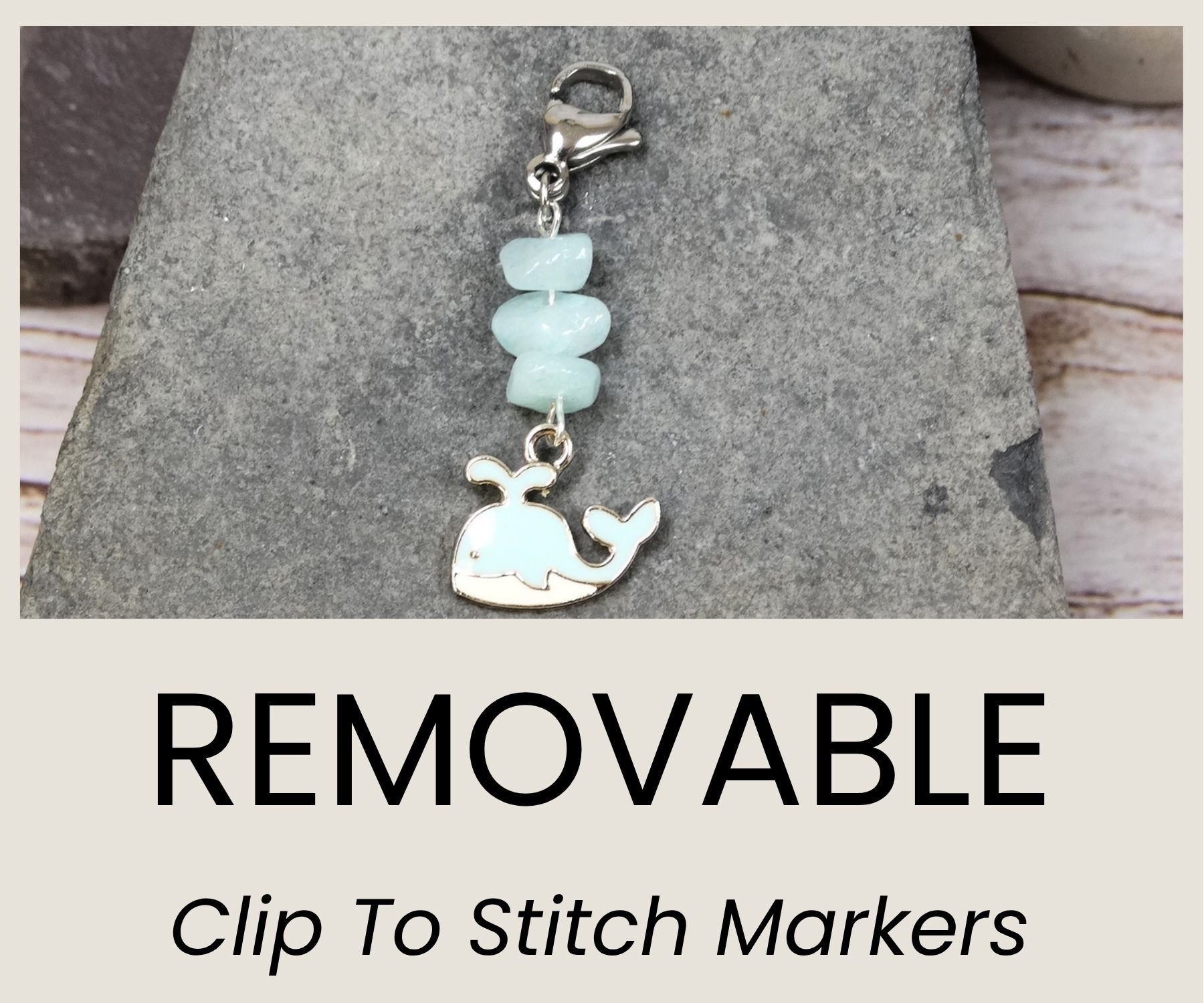 Removable stitchmarkers to mark stitches in crochet and rows in knitting