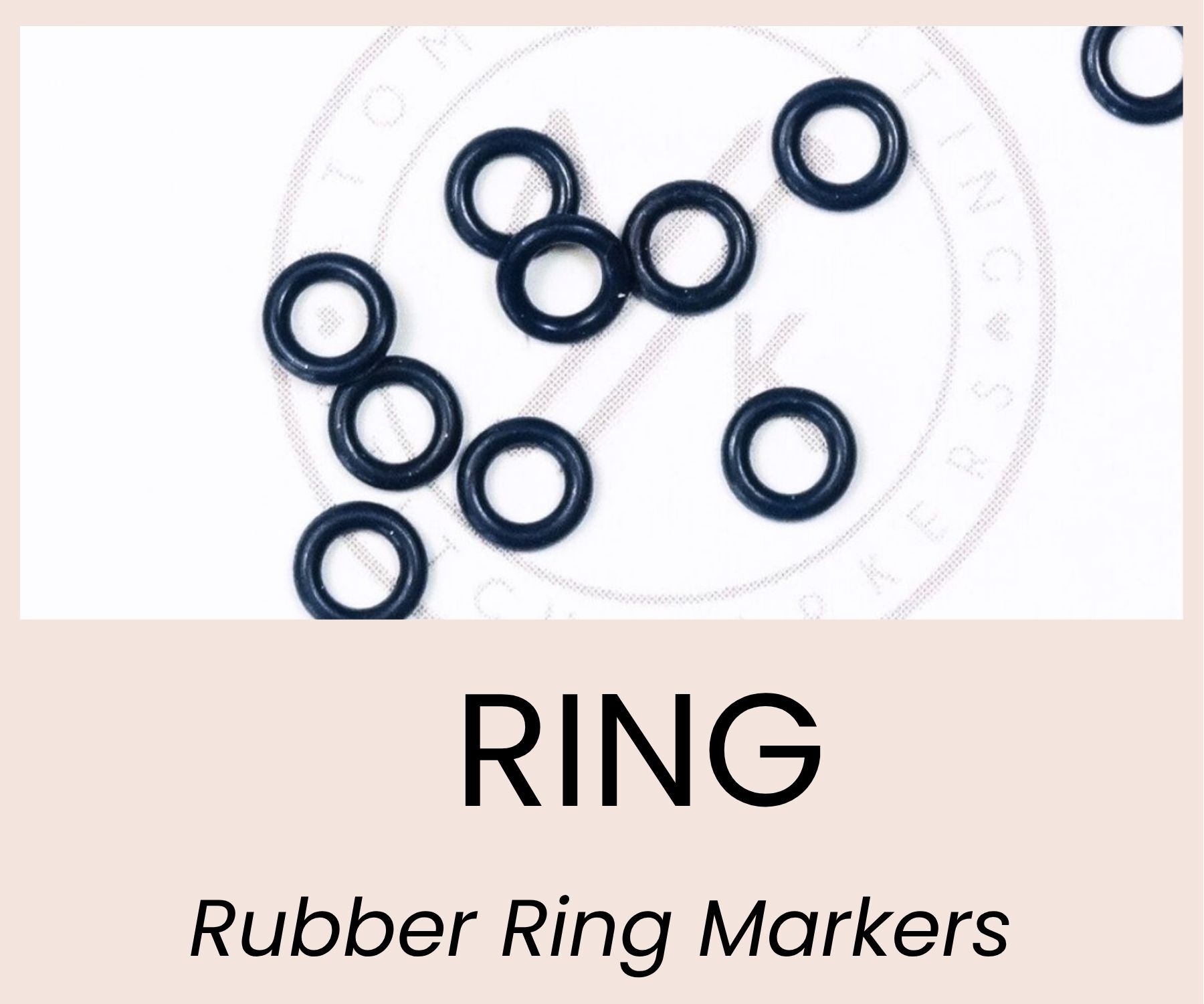 Rubber ring stitch markers that are snag free