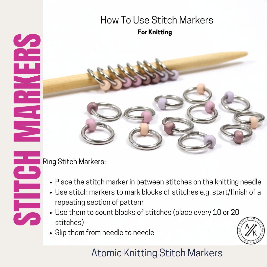 Ring stitch markers and how to use
