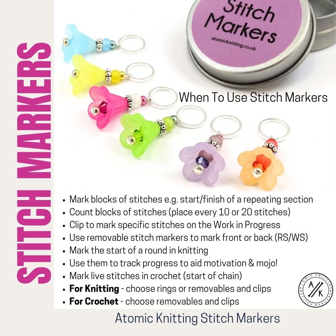 When to use a stitch marker in knitting and crochet