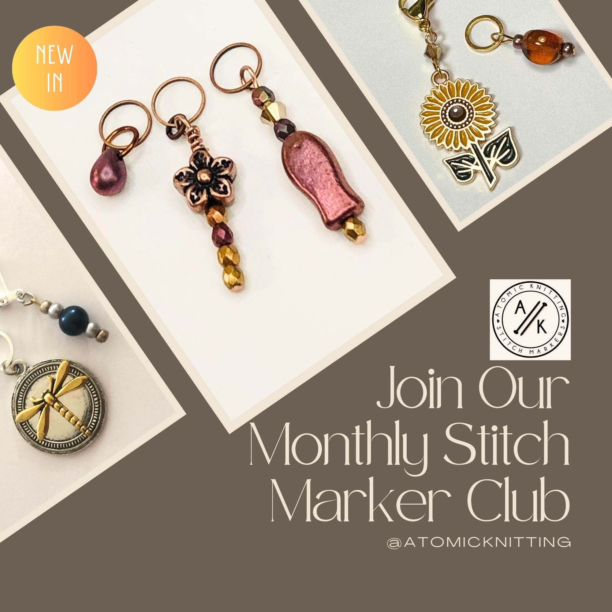 Join Our Monthly Stitch Marker Club Atomic Knitting
