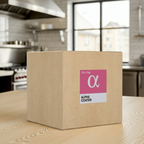 Case of Alpha Coater on Kitchen counter