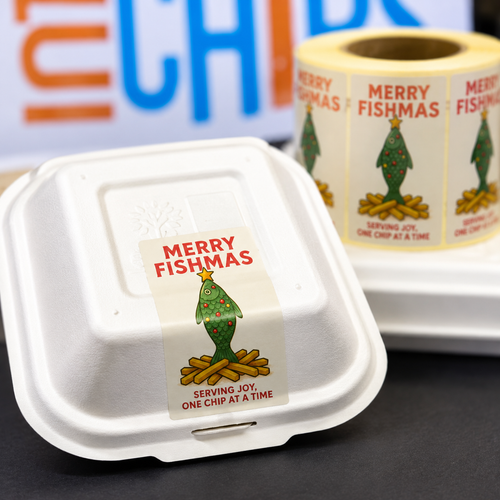 Merry Fishmas Labels