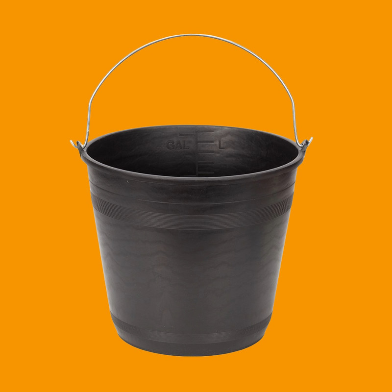 16L Eco-Friendly Black Bucket (Chip Shop / Food Use)
