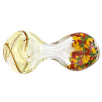 Glass Spoon Pipe - Rasta Rainbow