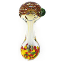 Glass Spoon Pipe - Rasta Snake Style Design