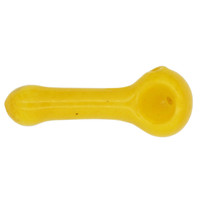 Glass Spoon Pipe - Solid Yellow