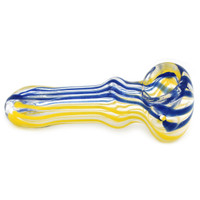 Small Glass Spoon Pipe - Electric Lines
