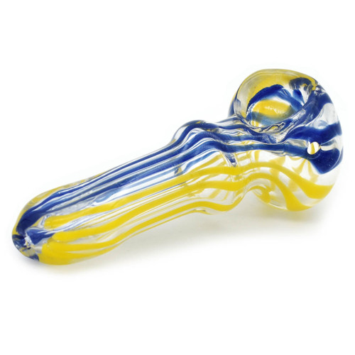 Small Glass Spoon Pipe - Electric Lines