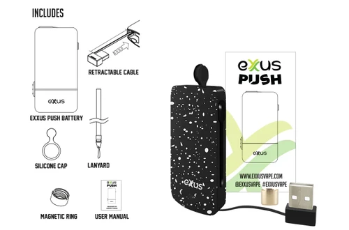 Exxus PUSH 510 Thread Vape Cart Battery