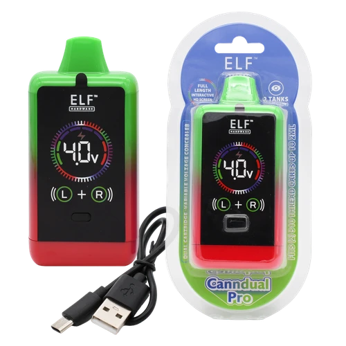 ELF Canndual Pro Discreet Dual 510 Thread Vape Cart Battery