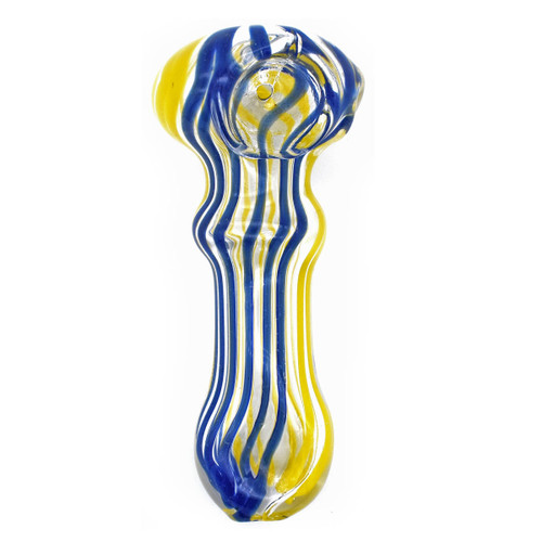 Small Glass Spoon Pipe - Electric Lines