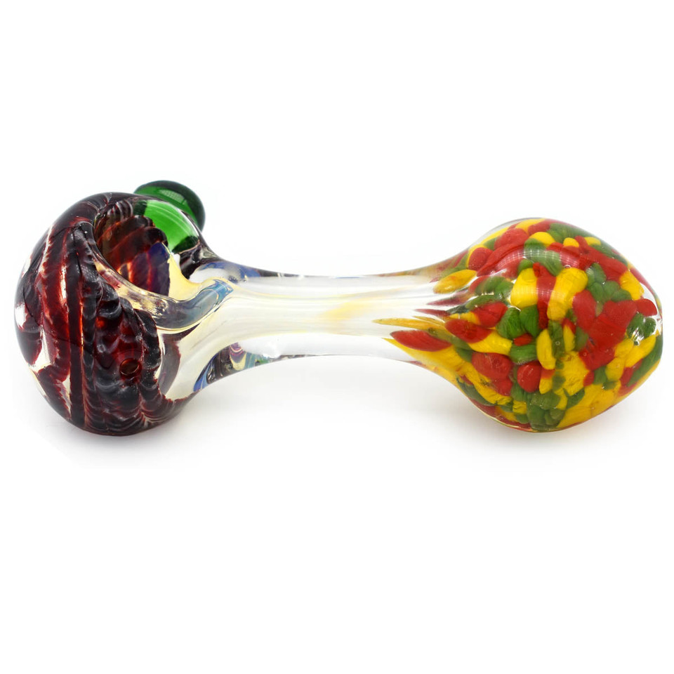 Glass Coral Marble Hand Medium Pipe