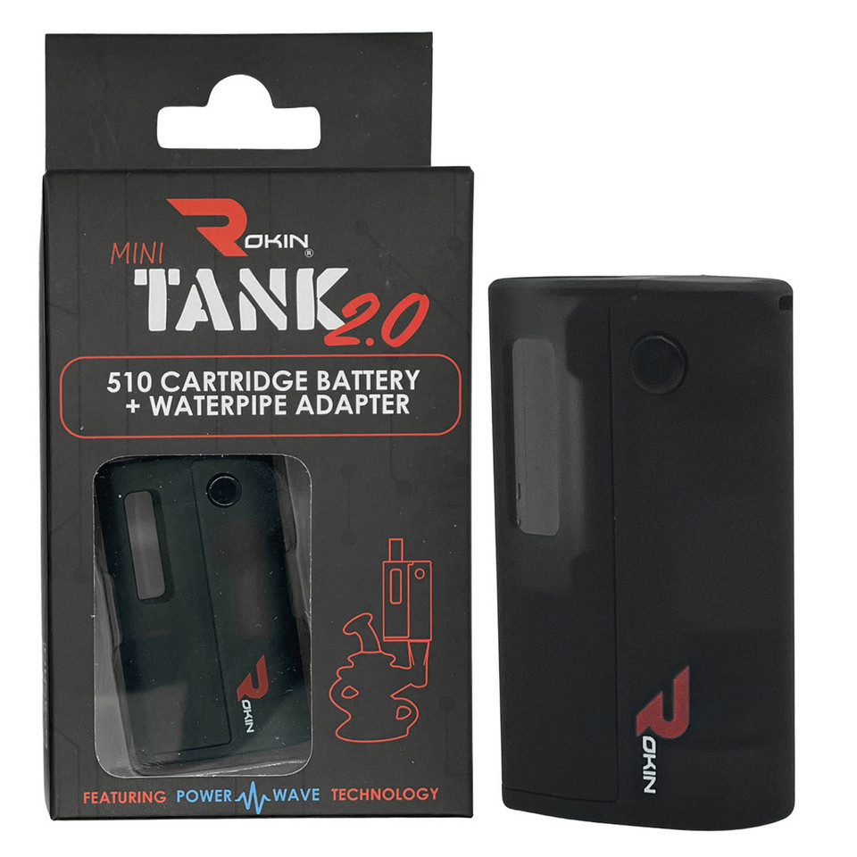 Rokin Mini Tank 2.0 - A 510 Thread Oil Vape Cart Battery & Water Pipe Adapter