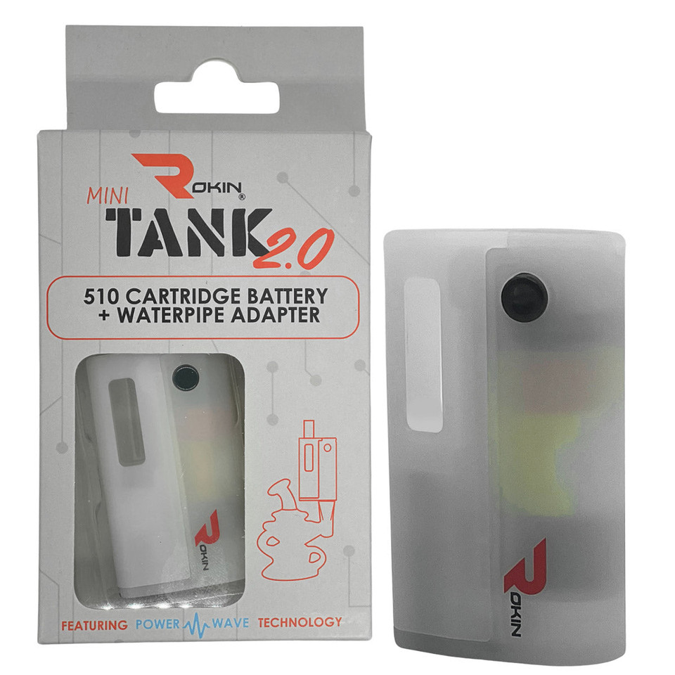 Rokin Mini Tank 2.0 - A 510 Thread Oil Vape Cart Battery & Water Pipe Adapter