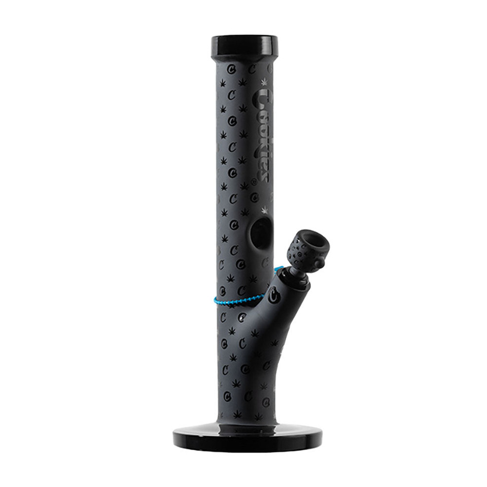 Cookies V Straight Glass Bong & Grinder Set