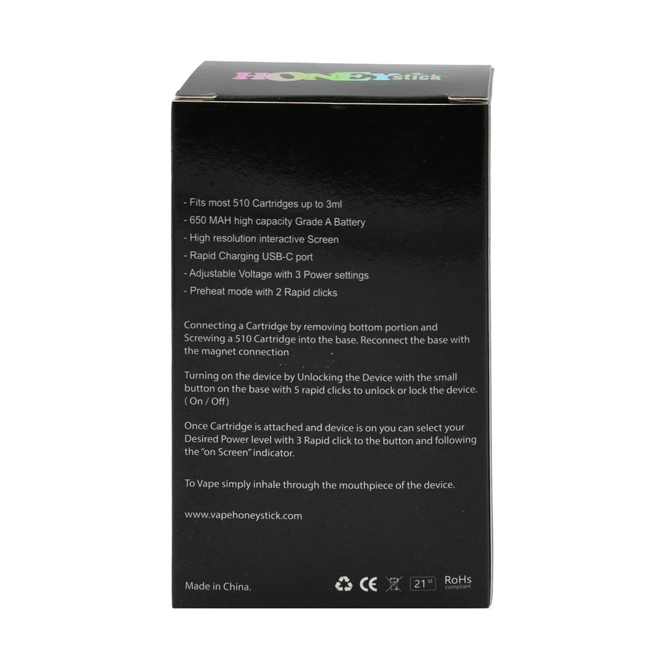 HoneyStick Interactive 510 Thread Vape Cart Battery