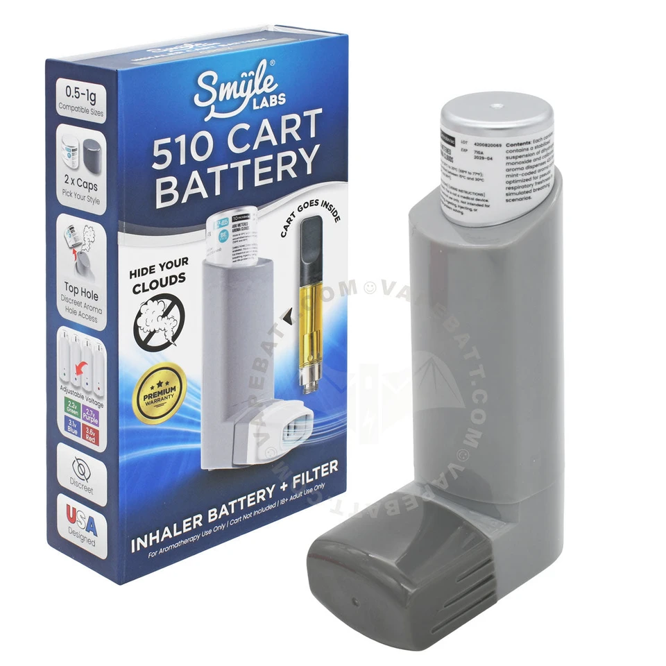 Smyle Labs Inhaler 510 Thread Vape Cart Battery
