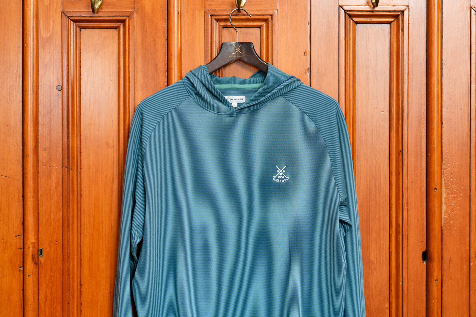 Peter Millar Pine Mini Stripe Performance Hoodie MS26EK45B - Sport Navy