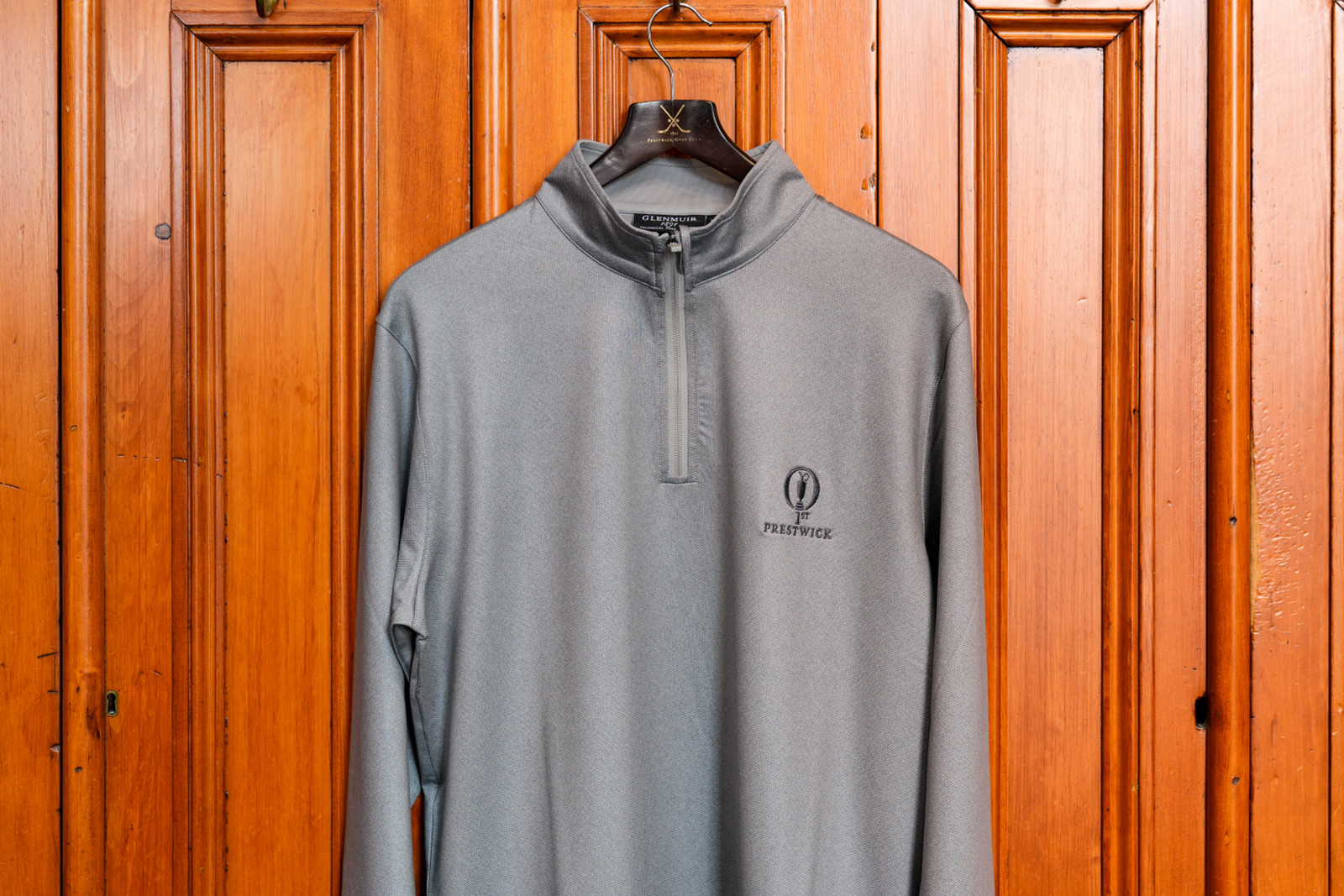 Glenmuir Wick pullover - Light Grey Herringbone (1st Prestwick)