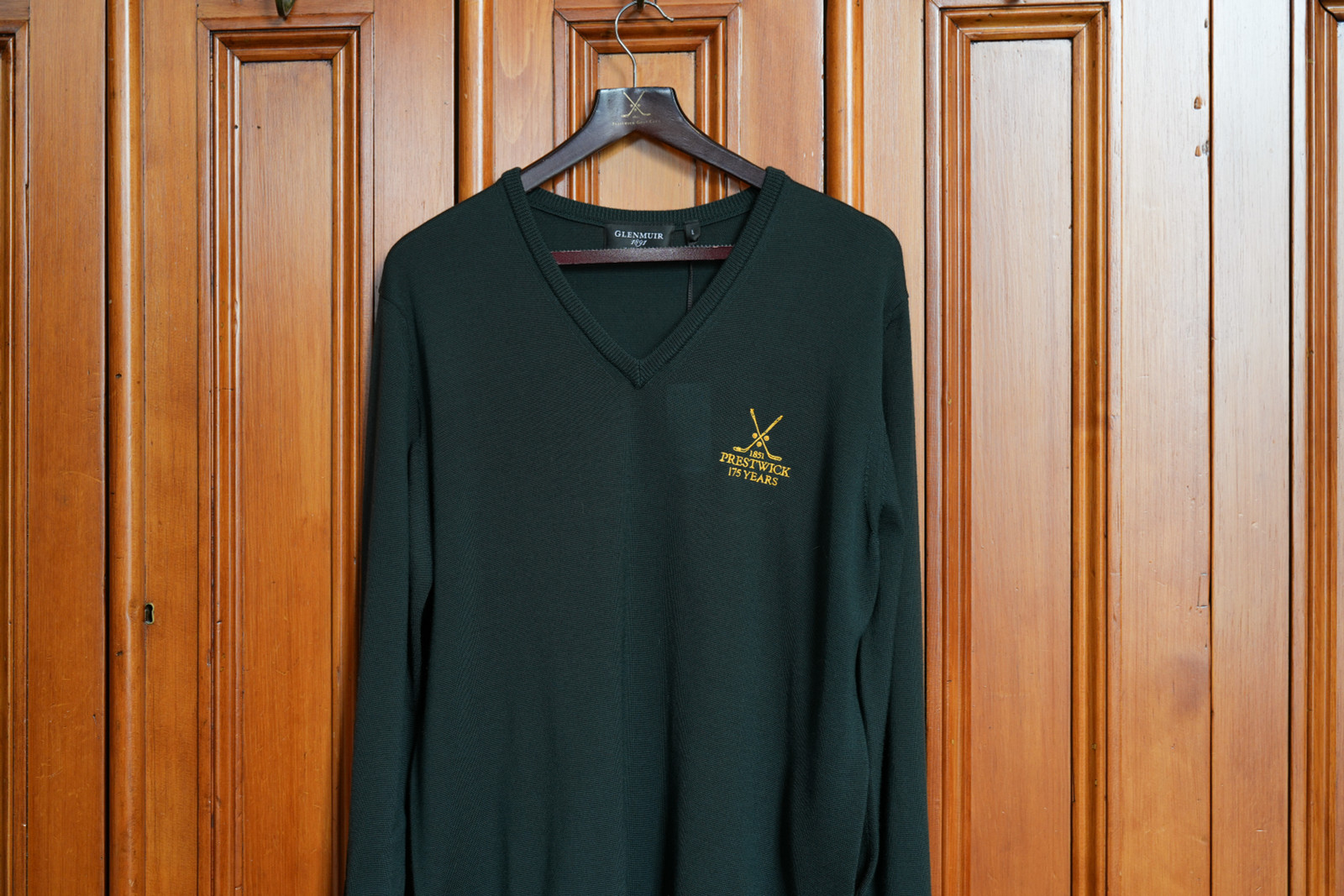 Glenmuir Jasper Merino 1/4 Zip Sweater- Tartan Green (175 Years)