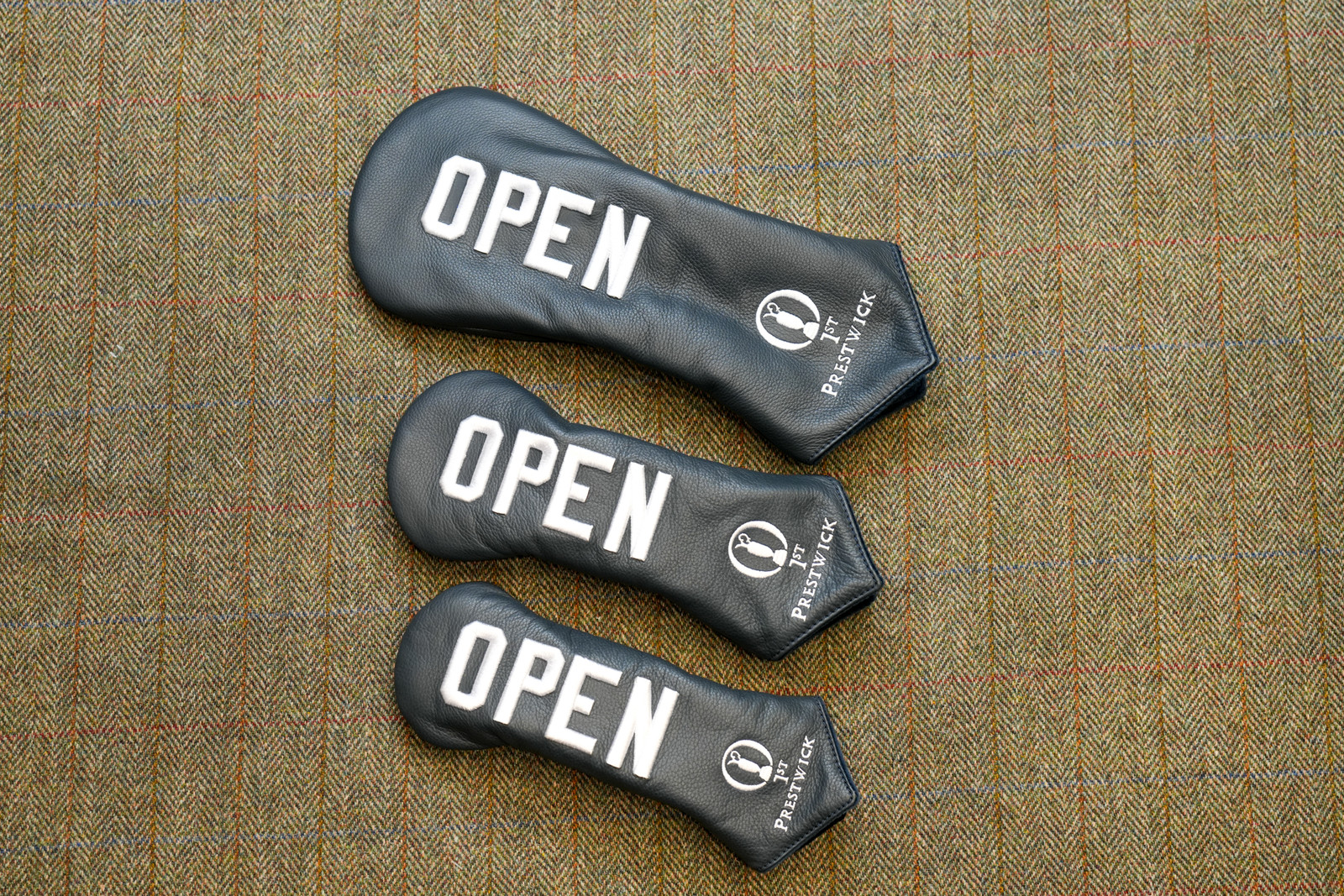 Links & Kings Leather "OPEN" Headcover (1st Prestwick) - Navy